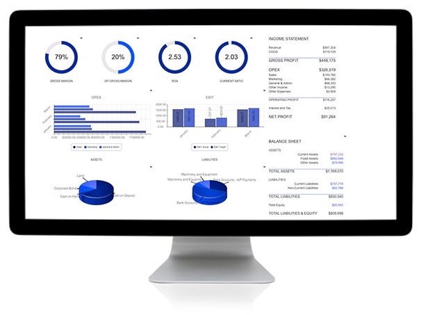 Financial Reporting Dashboard White Small